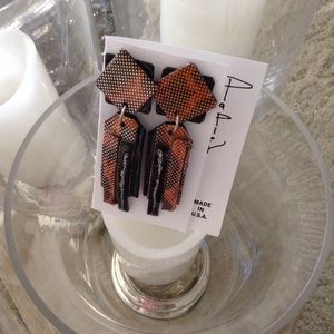 MICRO dots copper metallic handmade earrings